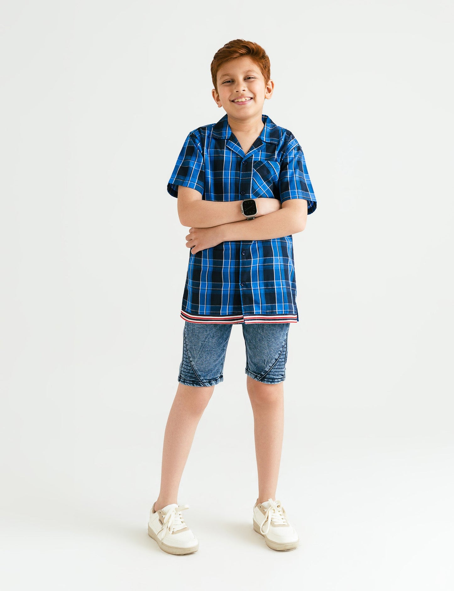 NOTCH COLLAR BUTTON FRONT SHIRT