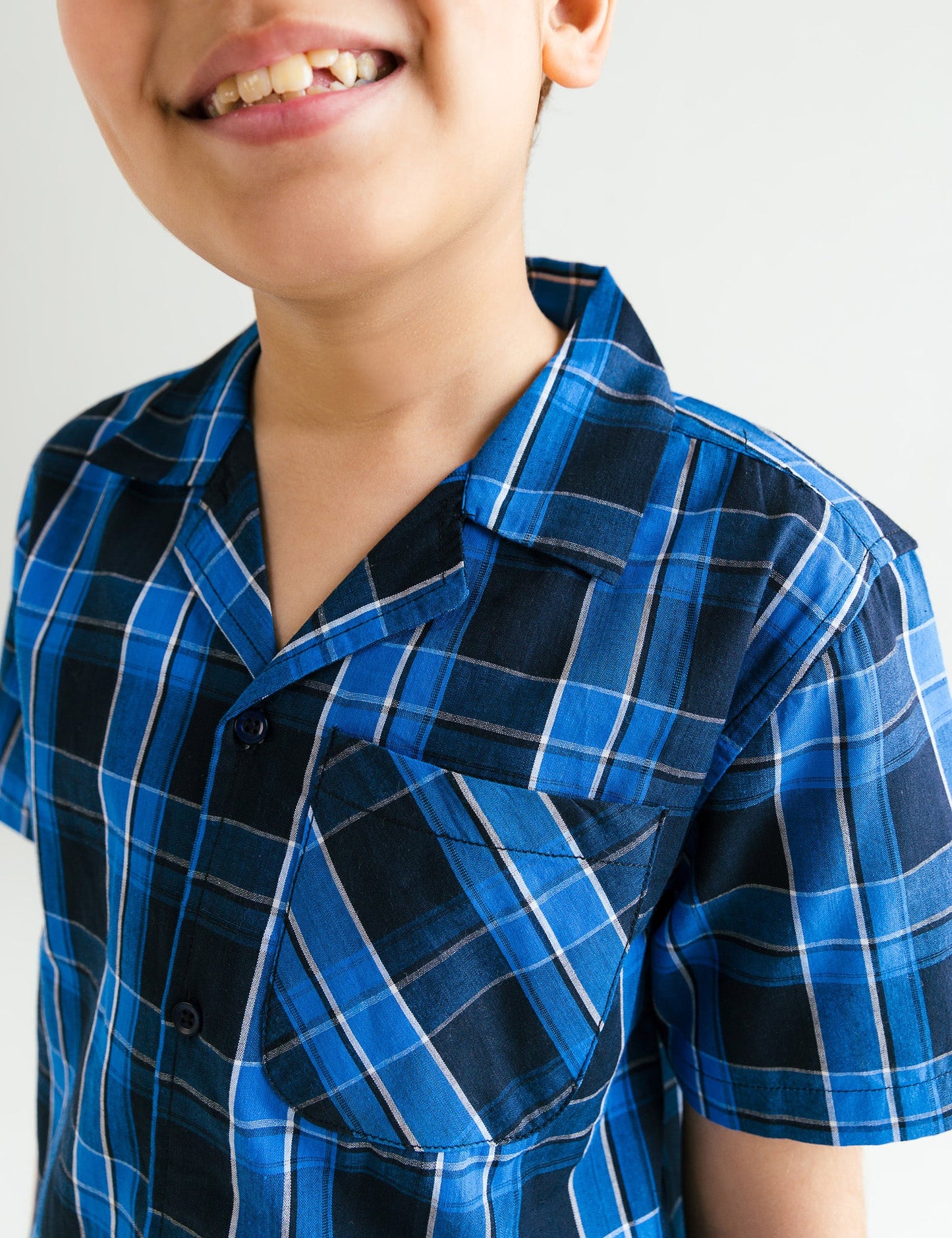 NOTCH COLLAR BUTTON FRONT SHIRT