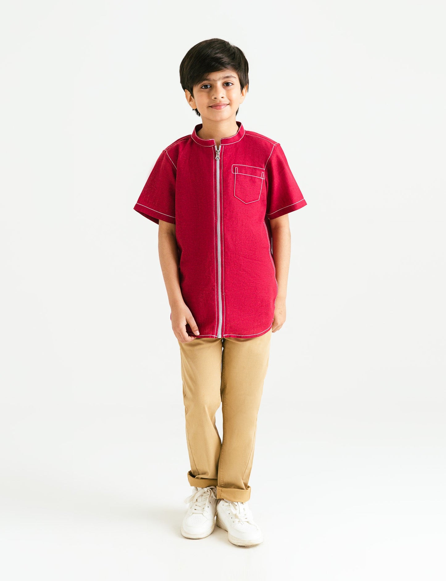 ZIPPER FRONT SHIRT