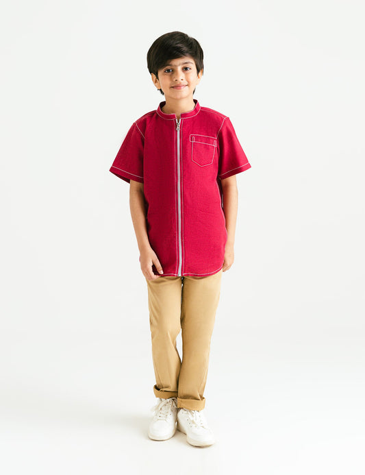 ZIPPER FRONT SHIRT