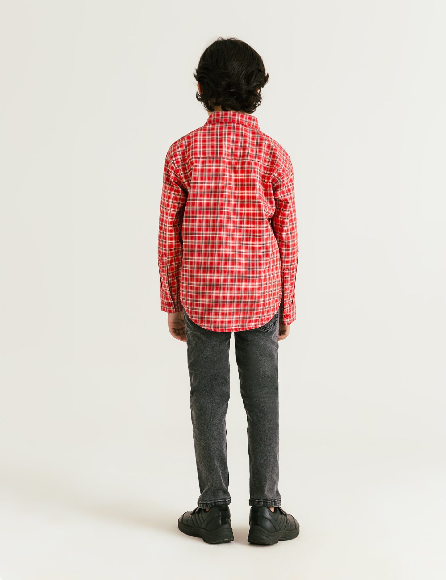 STYLISED BUTTON DOWN CHECK SHIRT
