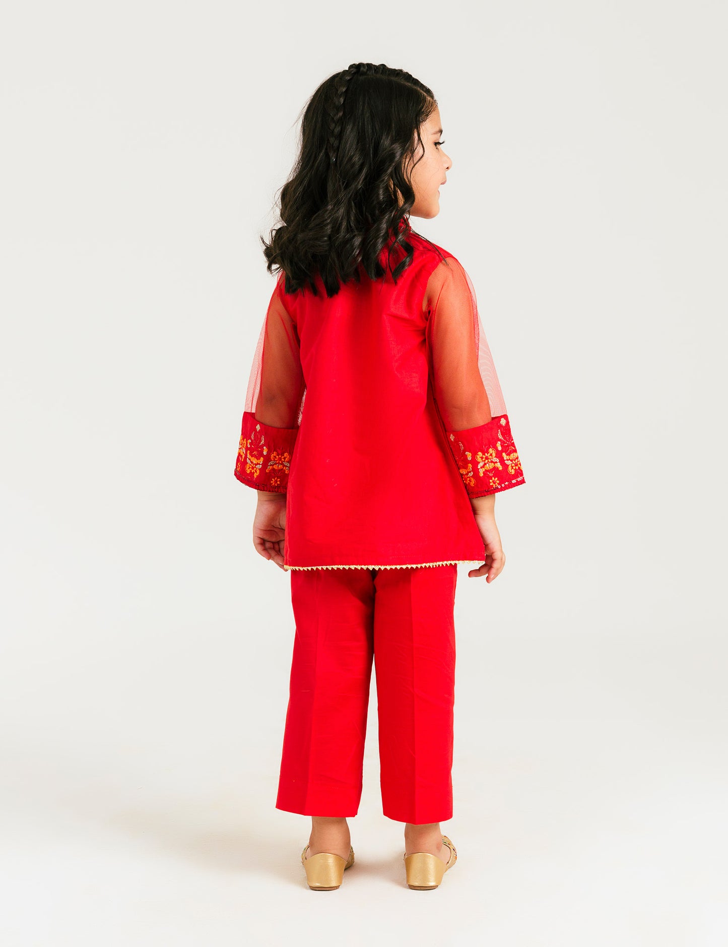 2 PIECE RED Embroidered SET