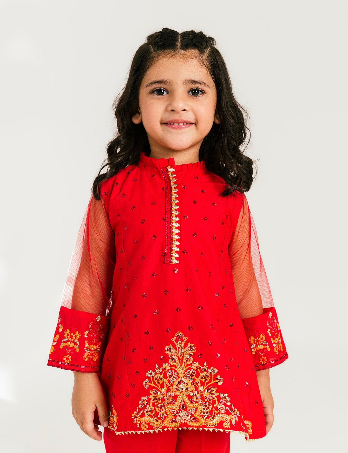 2 PIECE RED Embroidered SET