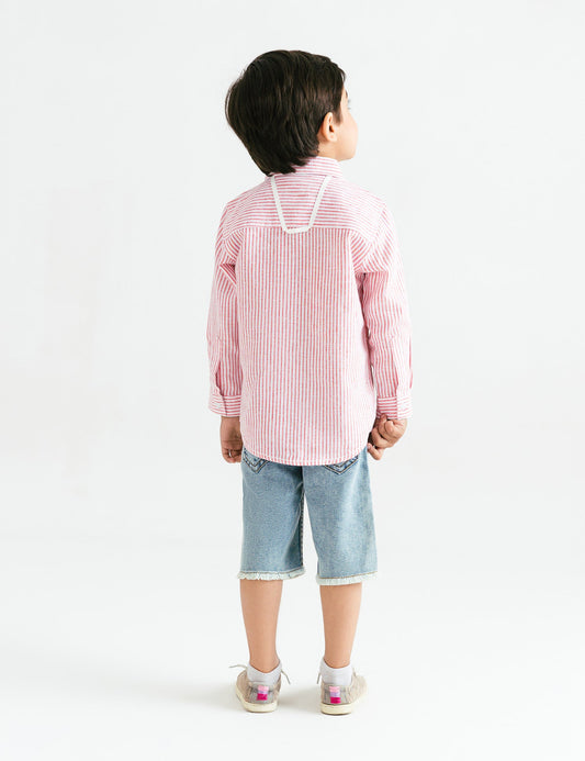 CONTRAST PATCH POCKET SHIRT
