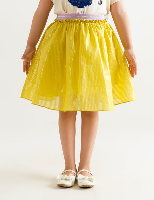 LUREX ELASTICATED WAISTBAND SKIRT