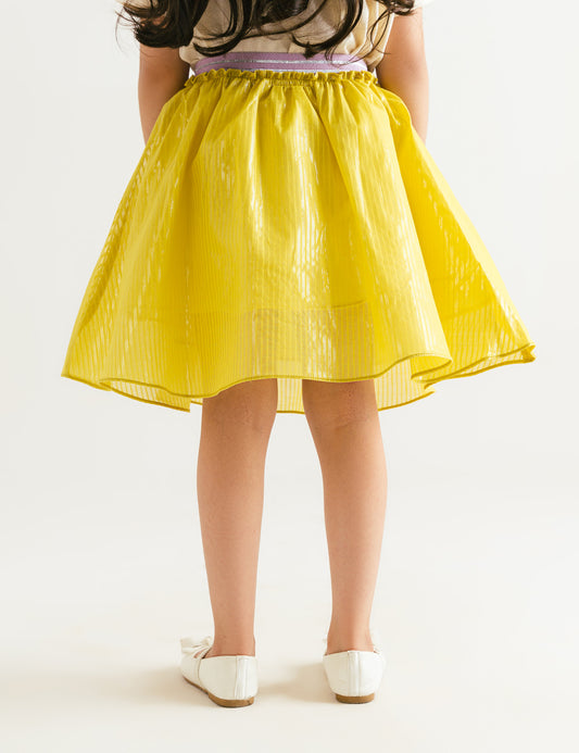 LUREX ELASTICATED WAISTBAND SKIRT