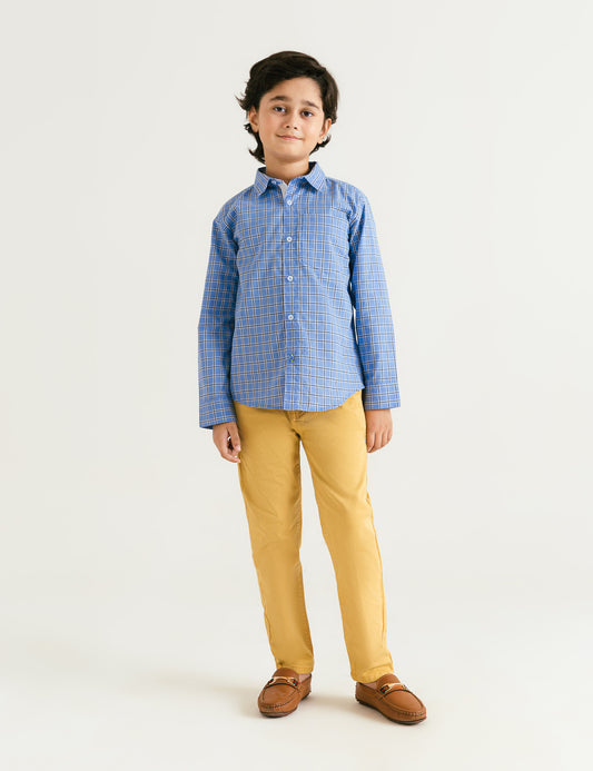 STYLISED BUTTON DOWN CHECK SHIRT