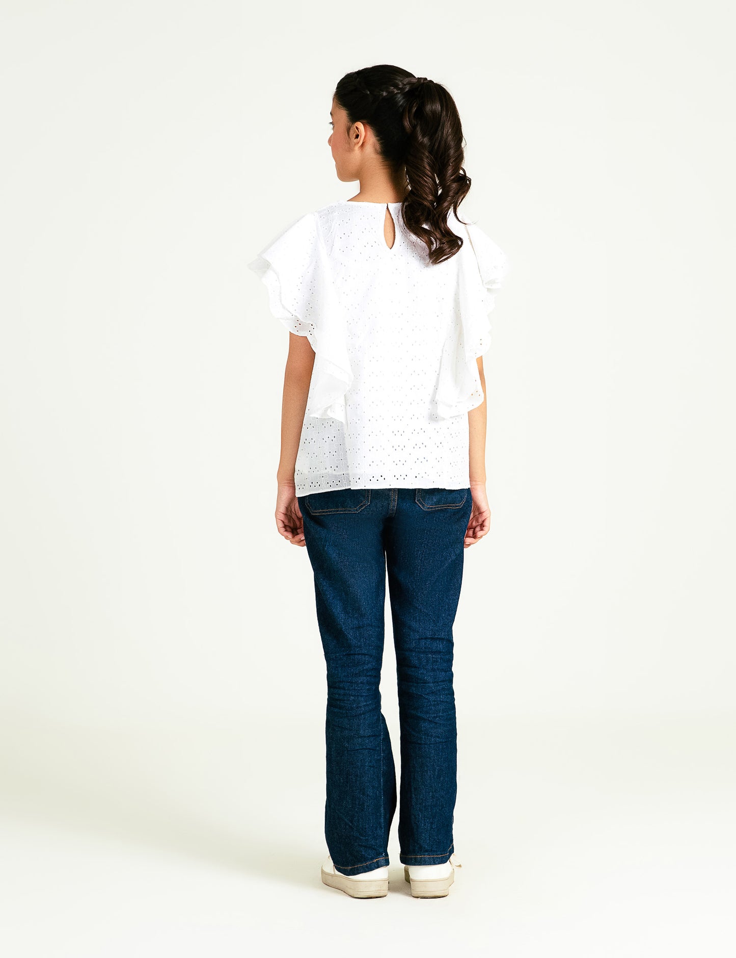 FRILLED SLEEVES SHIFLI TOP