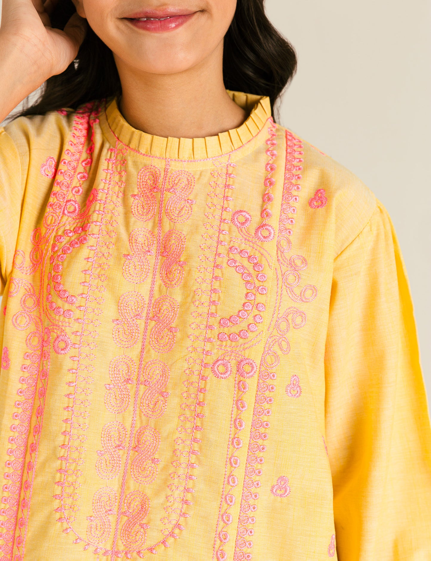 2 PIECE NEON EmbroideredROIDERY SUIT