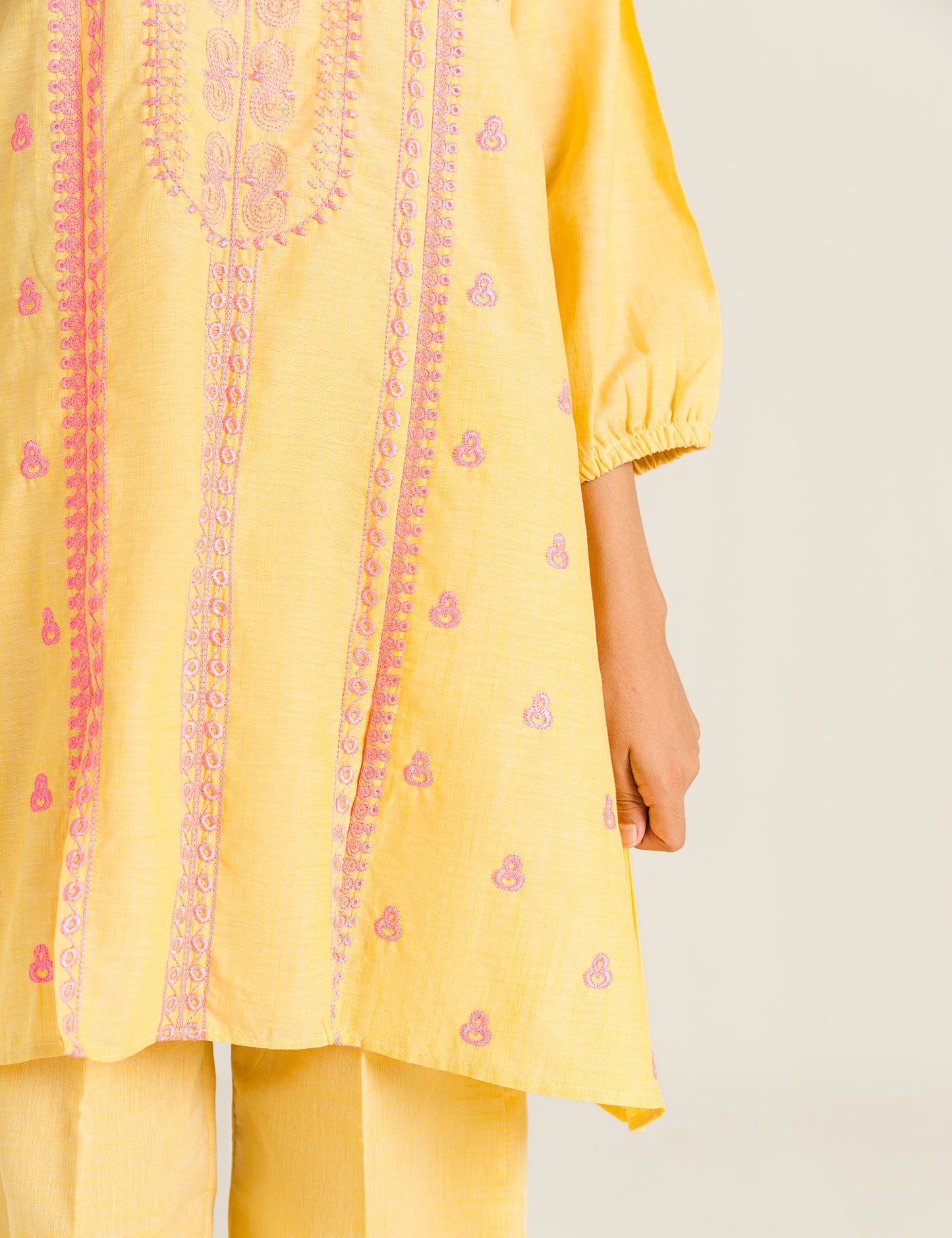 2 PIECE NEON EmbroideredROIDERY SUIT