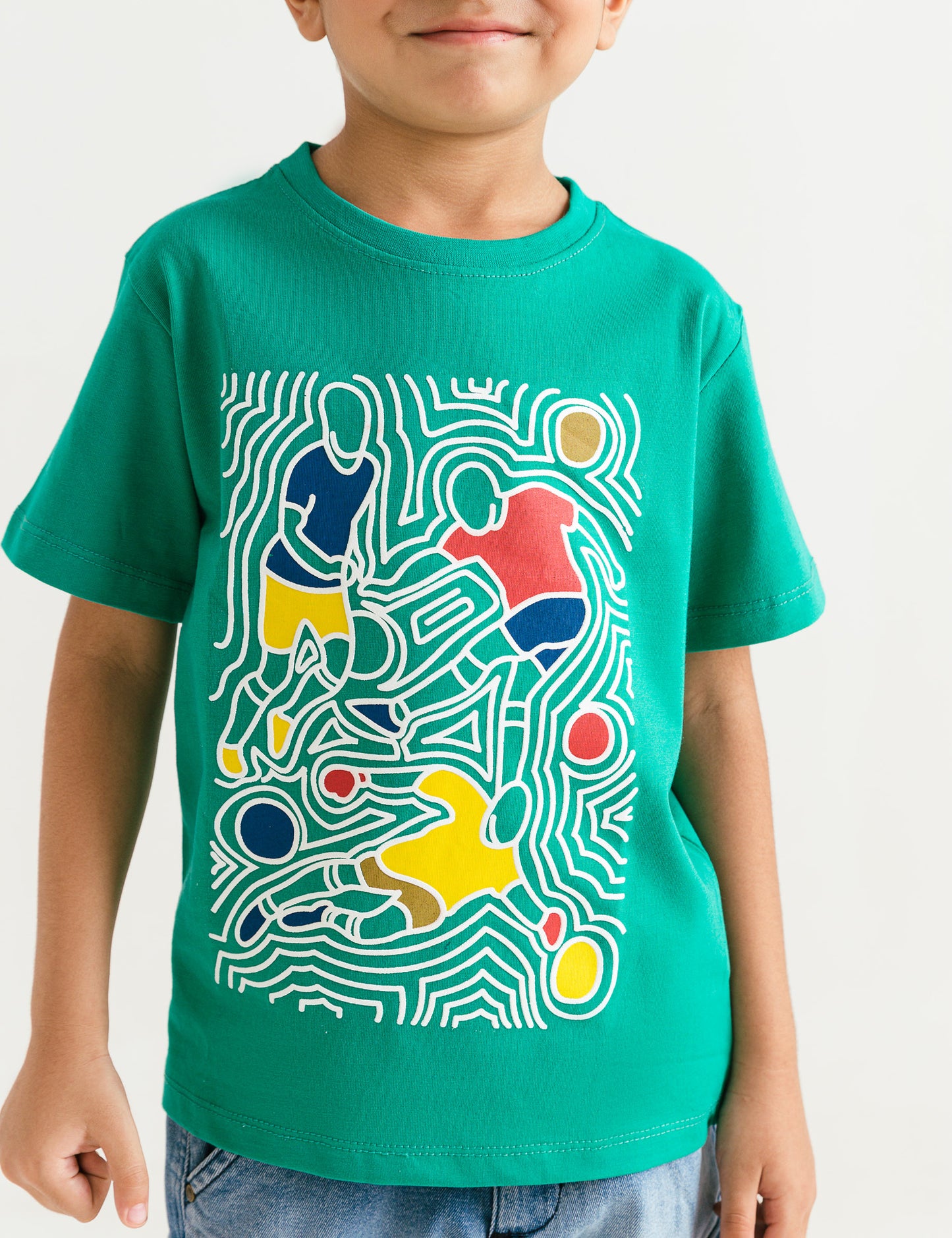 CREW NECK PRINTED TEE