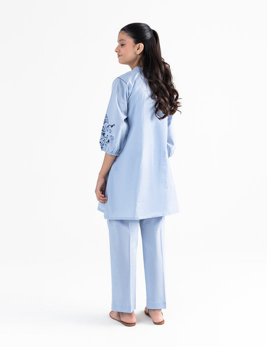 2 PIECE POCKETS EMBROIDERED SUIT