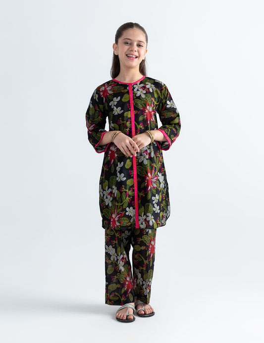 2 PIECE FLORAL PRINTED SUIT