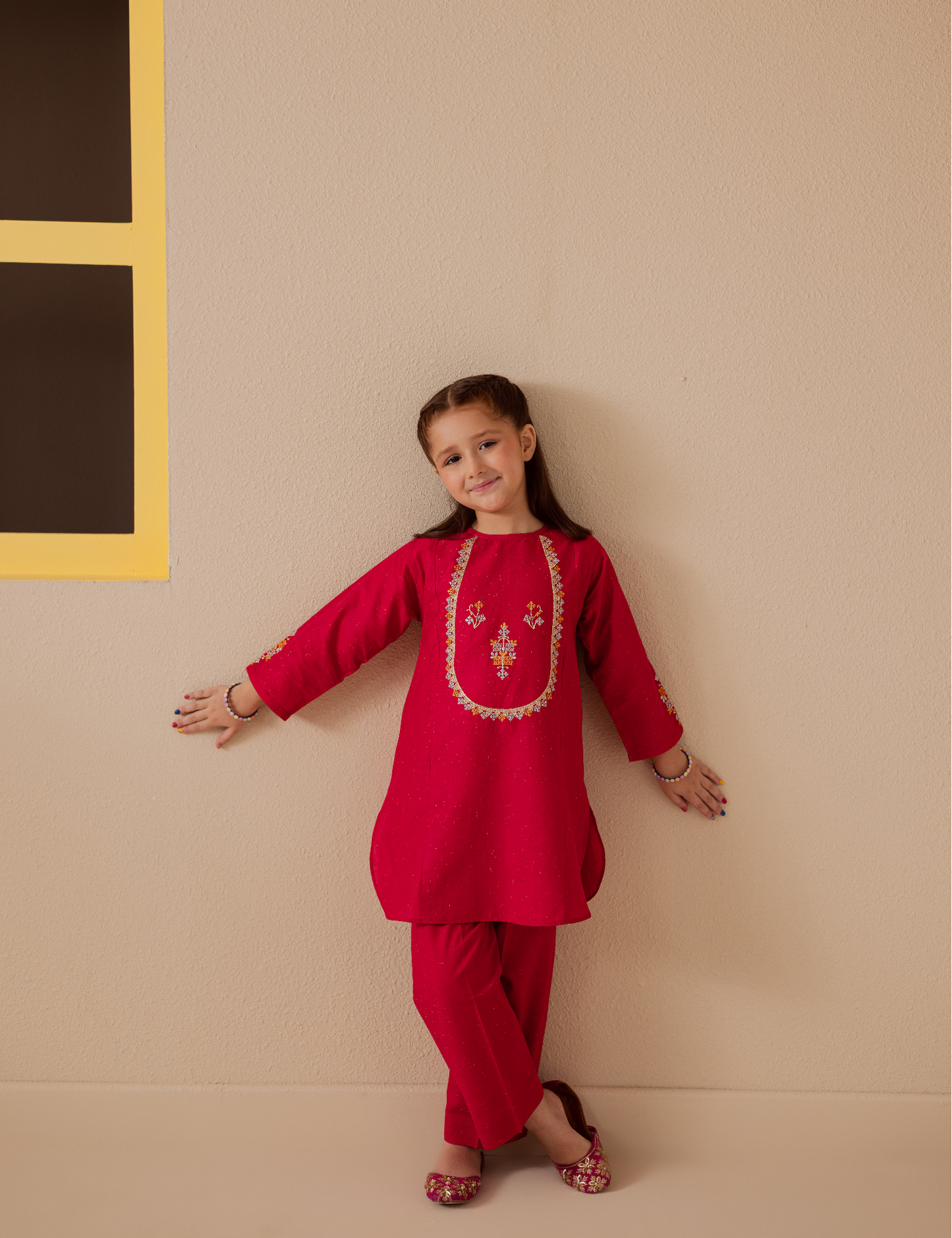 2 PIECE ETHNIC EMBROIDERED SUIT