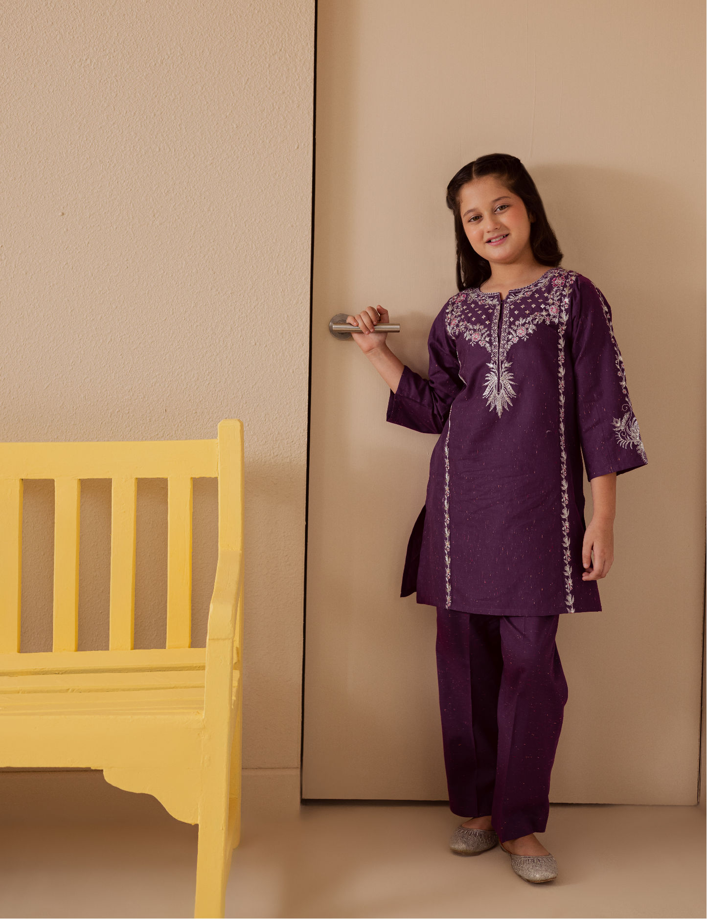 2 PIECE TILLA EMBROIDERED SUIT