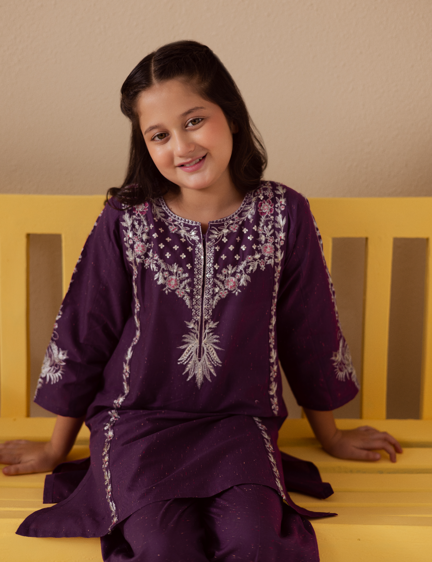 2 PIECE TILLA EMBROIDERED SUIT
