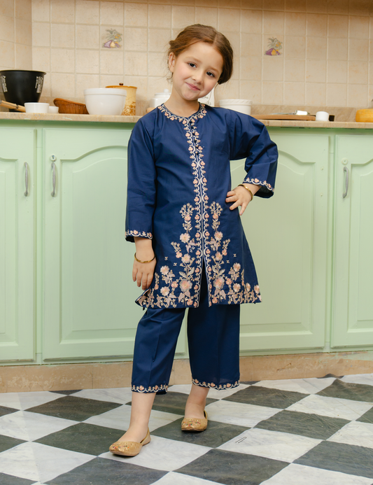 2 PIECE PAISELY EMBROIDERED SUIT