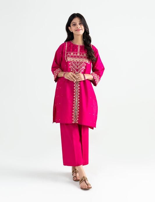 2 PIECE ETHNIC SEQUIN EMBROIDERED SUIT