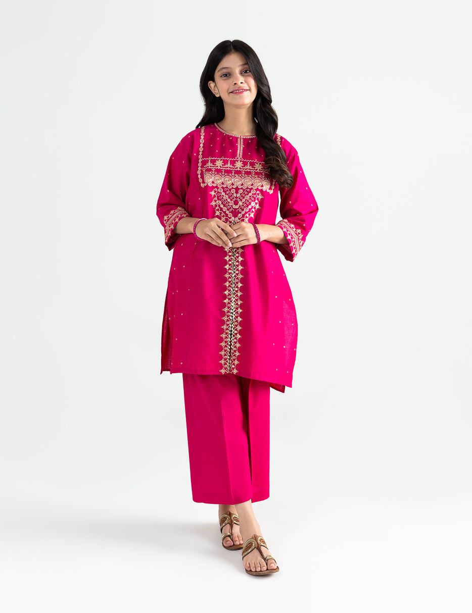 2 PIECE ETHNIC SEQUIN EMBROIDERED SUIT