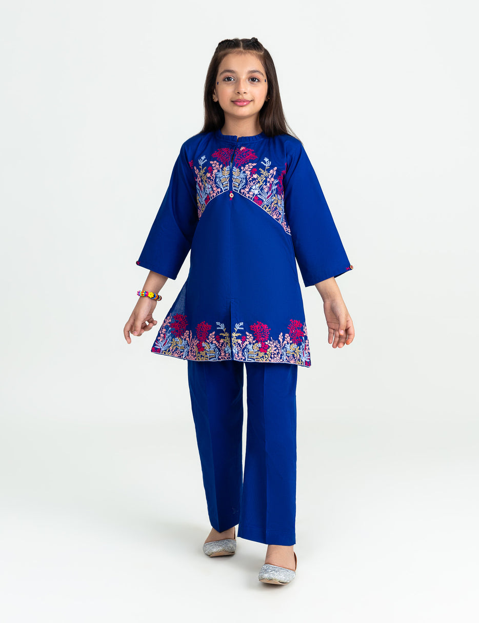 2 PIECE FLORAL EMBROIDERED SUIT