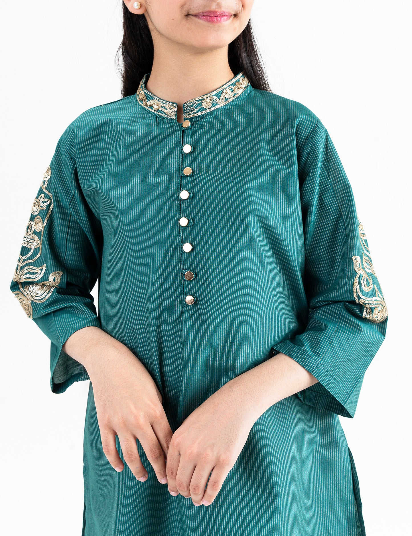 2 PIECE SEQUIN EMBROIDERED SUIT