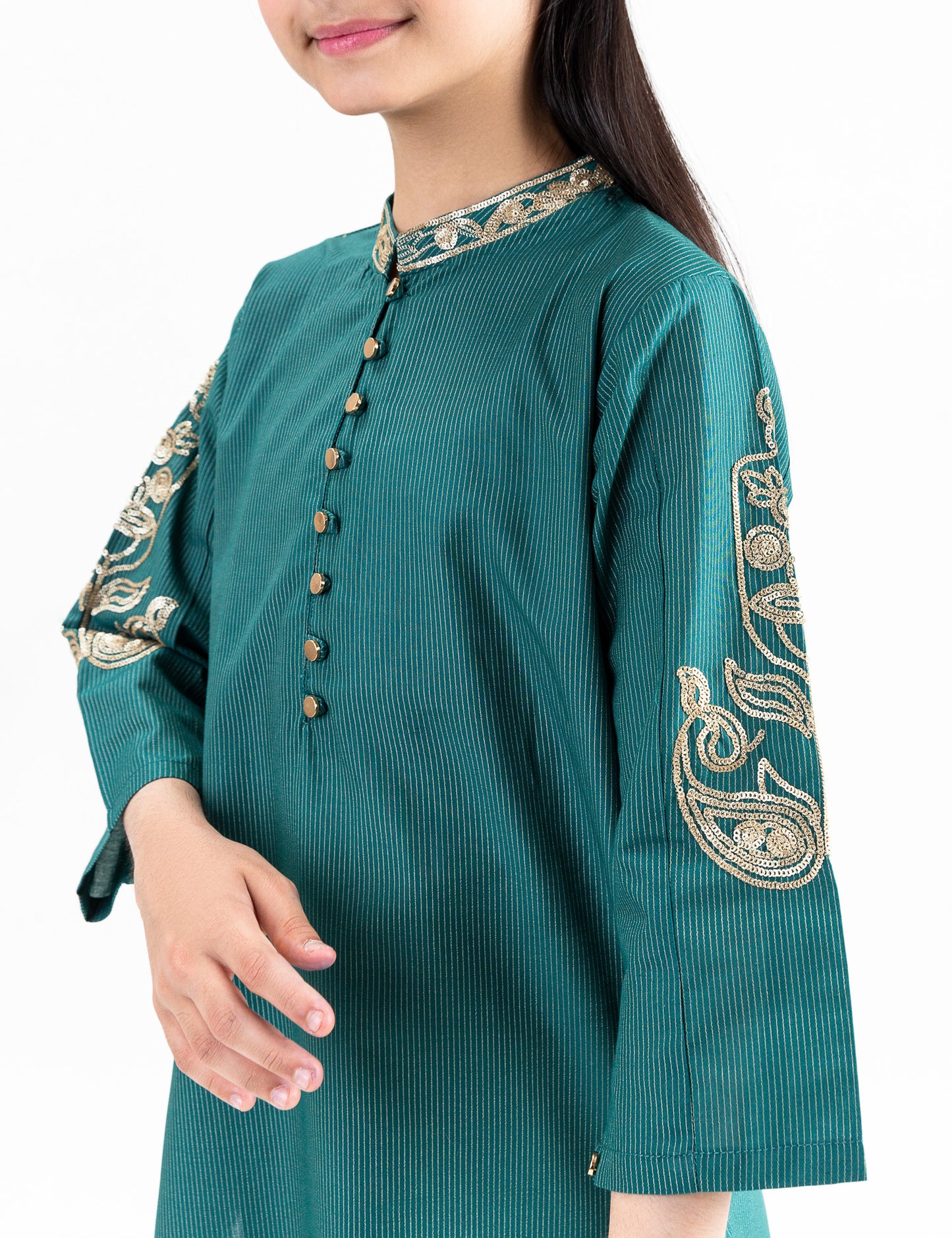 2 PIECE SEQUIN EMBROIDERED SUIT