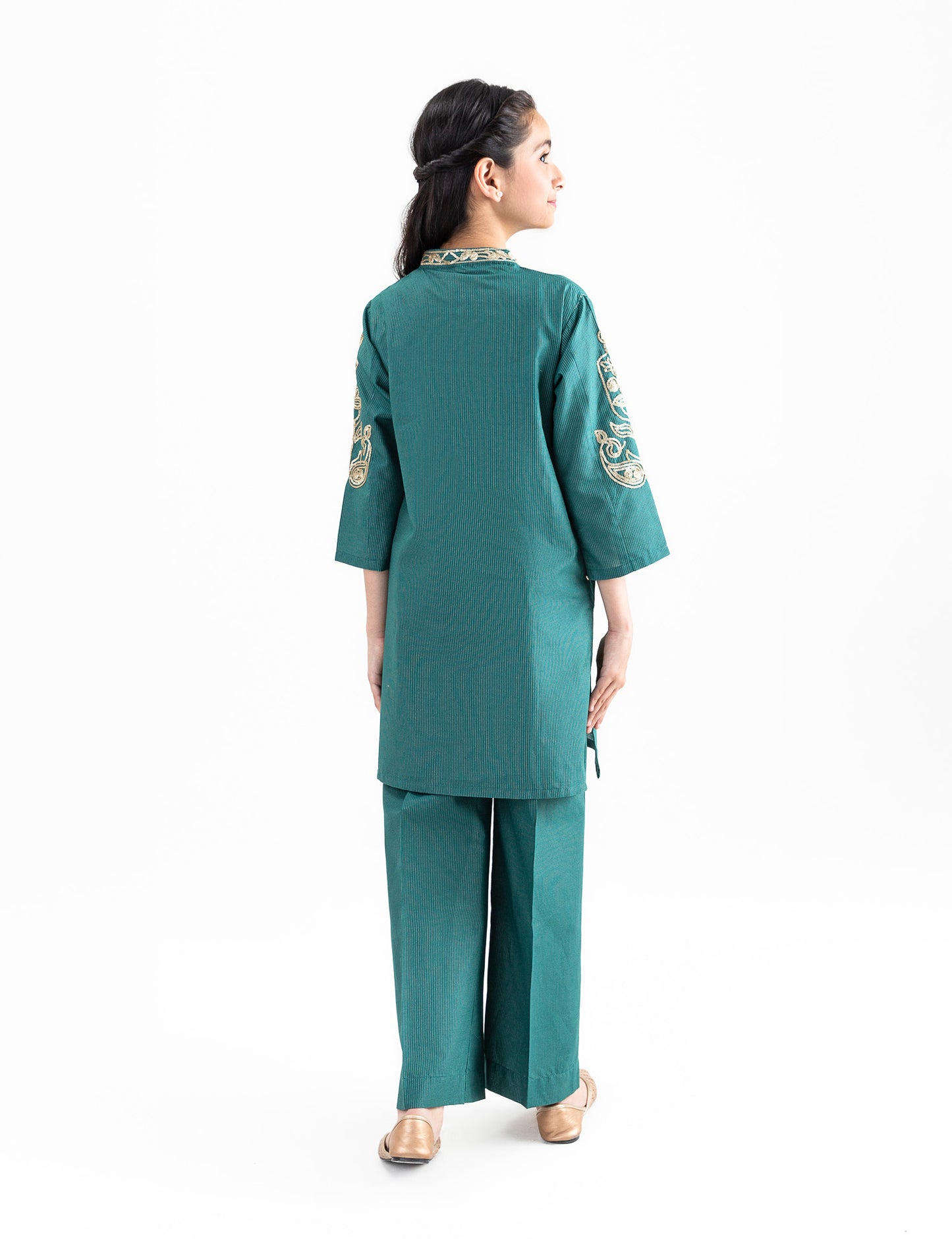 2 PIECE SEQUIN EMBROIDERED SUIT