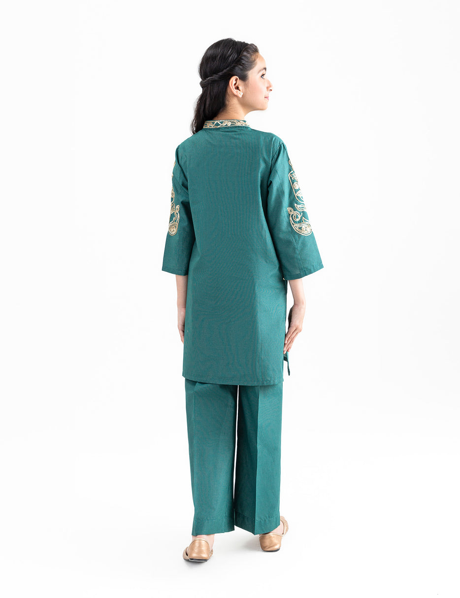 2 PIECE SEQUIN EMBROIDERED SUIT