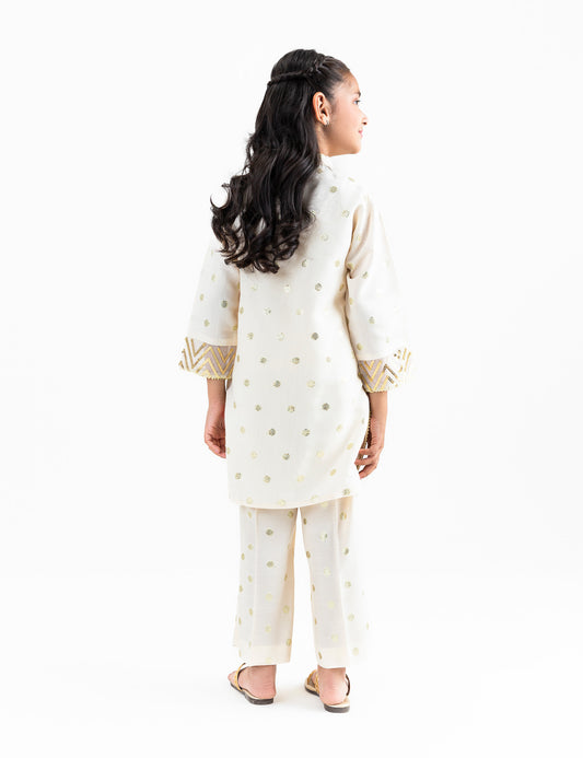2 PIECE SEQUIN JACQUARD SUIT