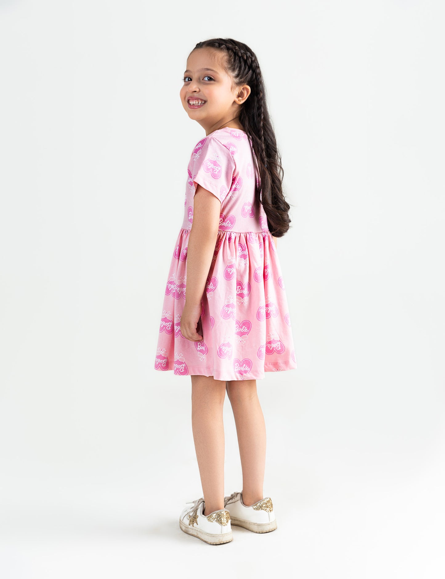 ALLOVER BARBIE PRINTED DRESS