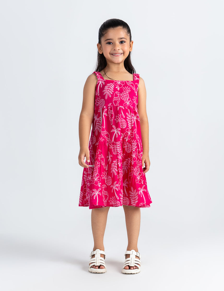 TROPICAL PRINTED DRESS