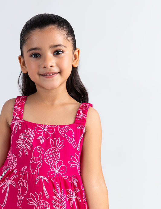 TROPICAL PRINTED DRESS