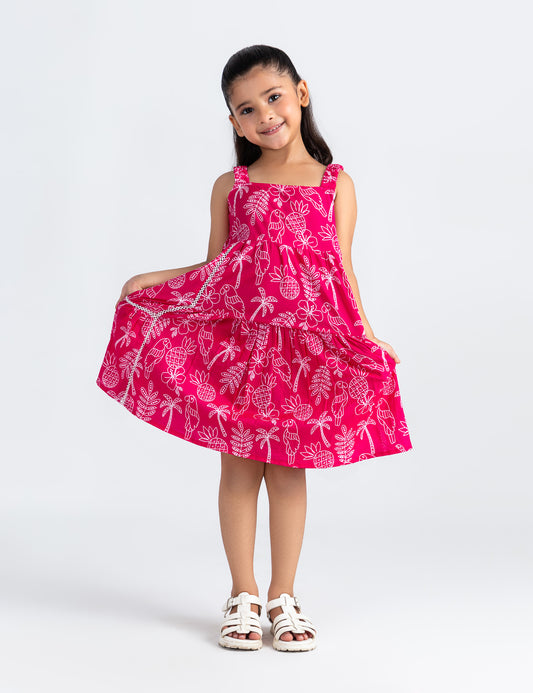 TROPICAL PRINTED DRESS