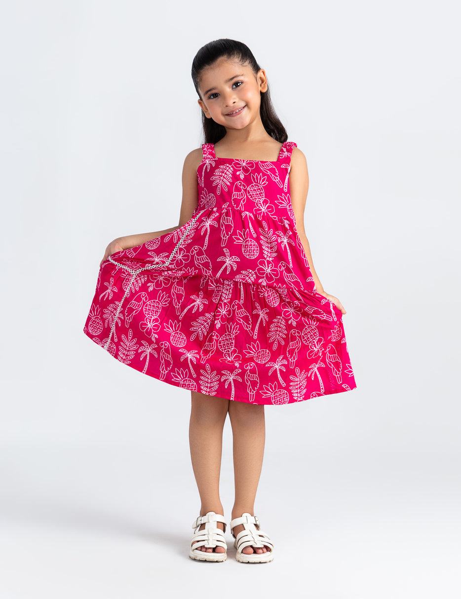 TROPICAL PRINTED DRESS