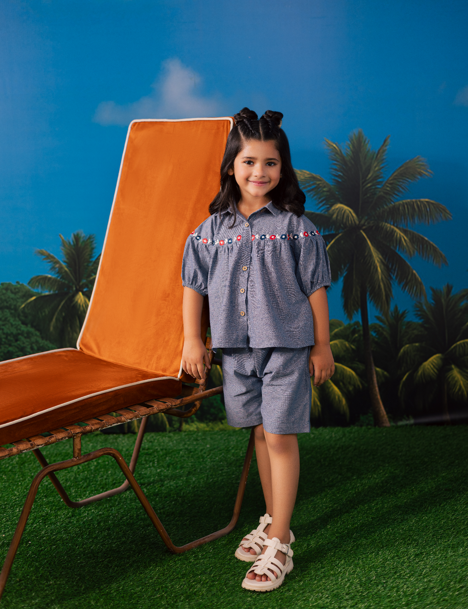 2 PIECE FLORAL EMBROIDERED SUIT