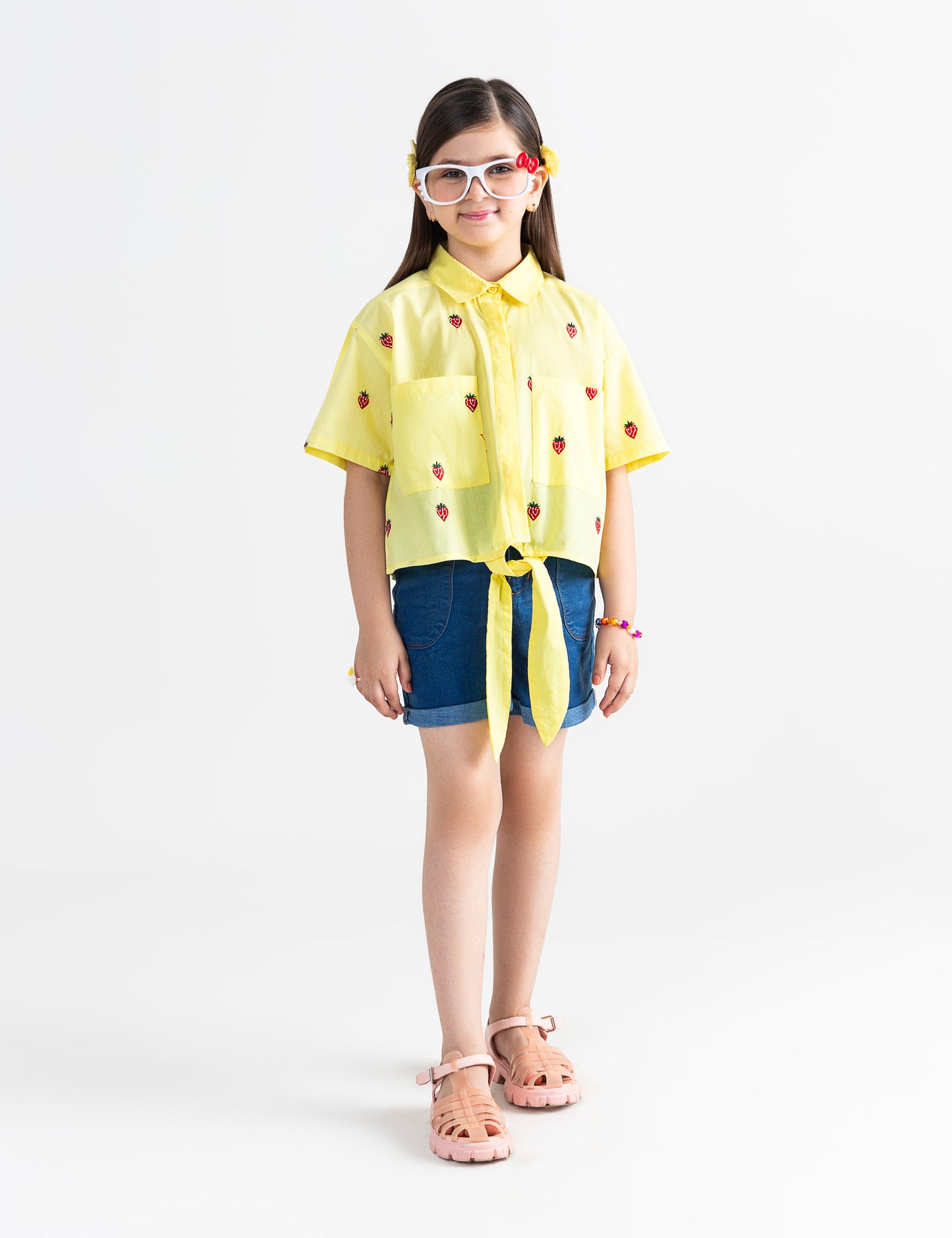 EMBROIDERED BUTTON DOWN TOP