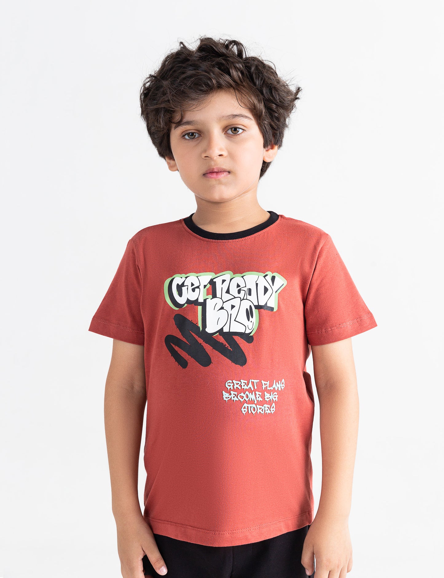 GET READY BRO PRINTED T-SHIRT