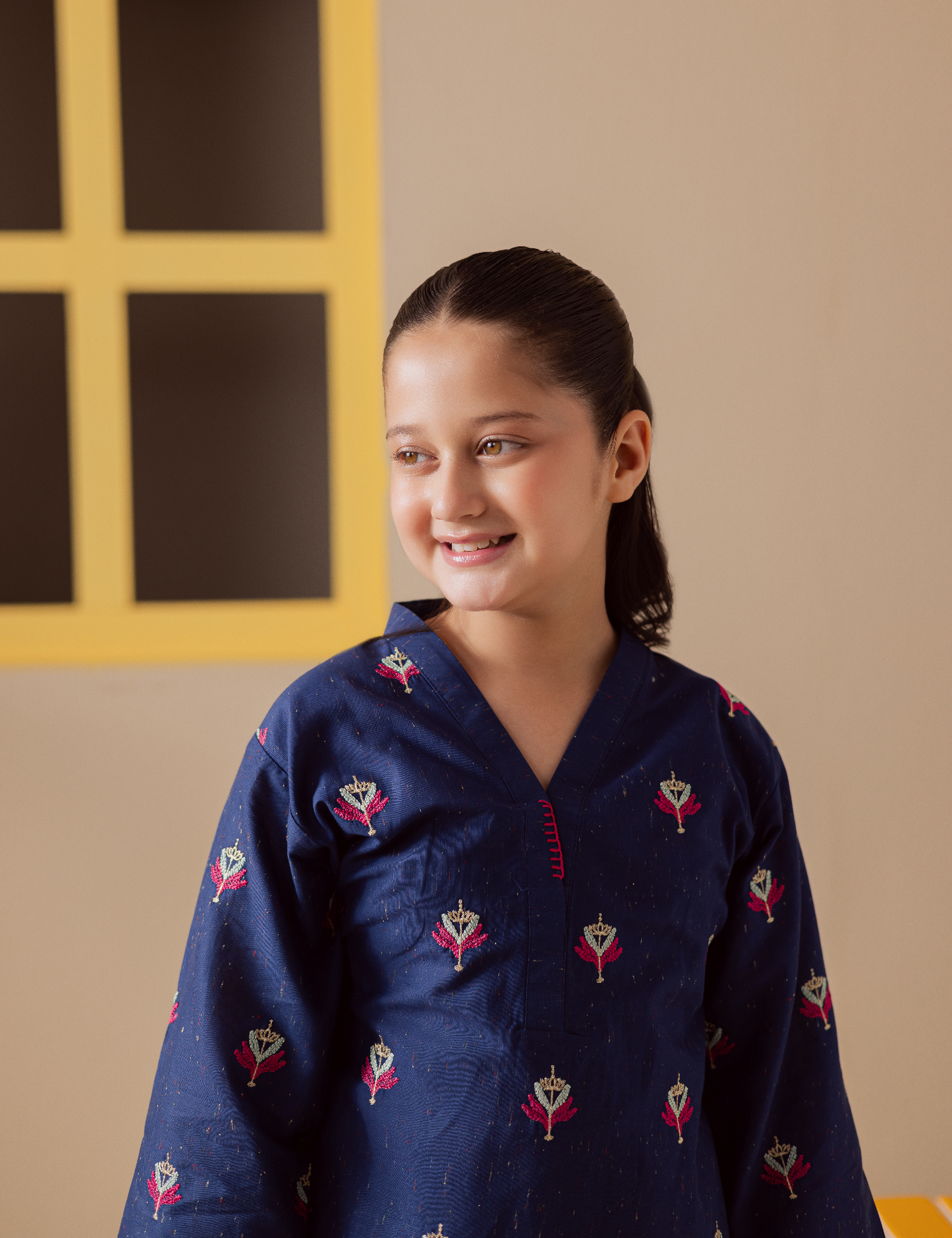 2 PIECE FLORAL EMBROIDERED SUIT