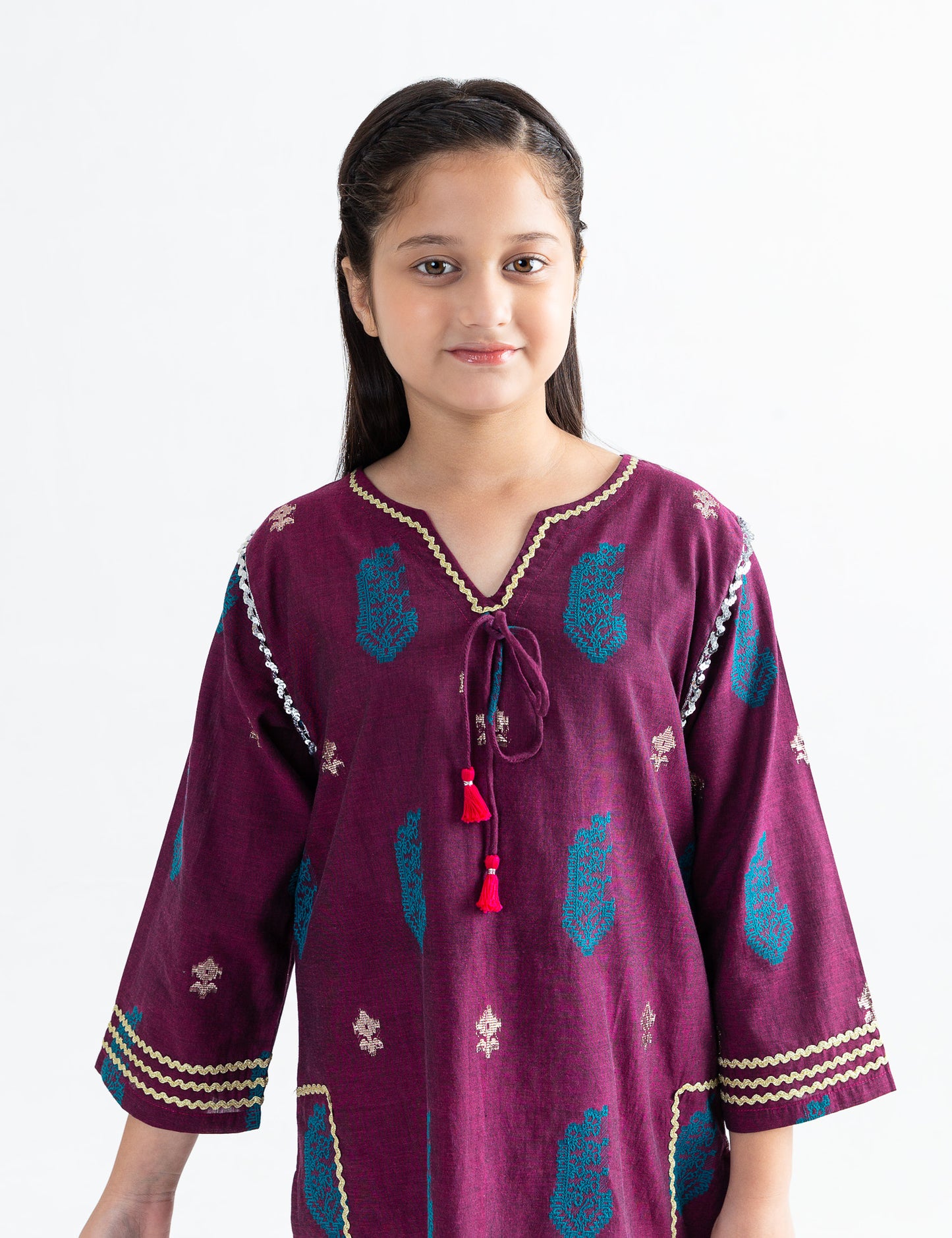 2 PIECE ALLOVER EMBROIDERED SUIT