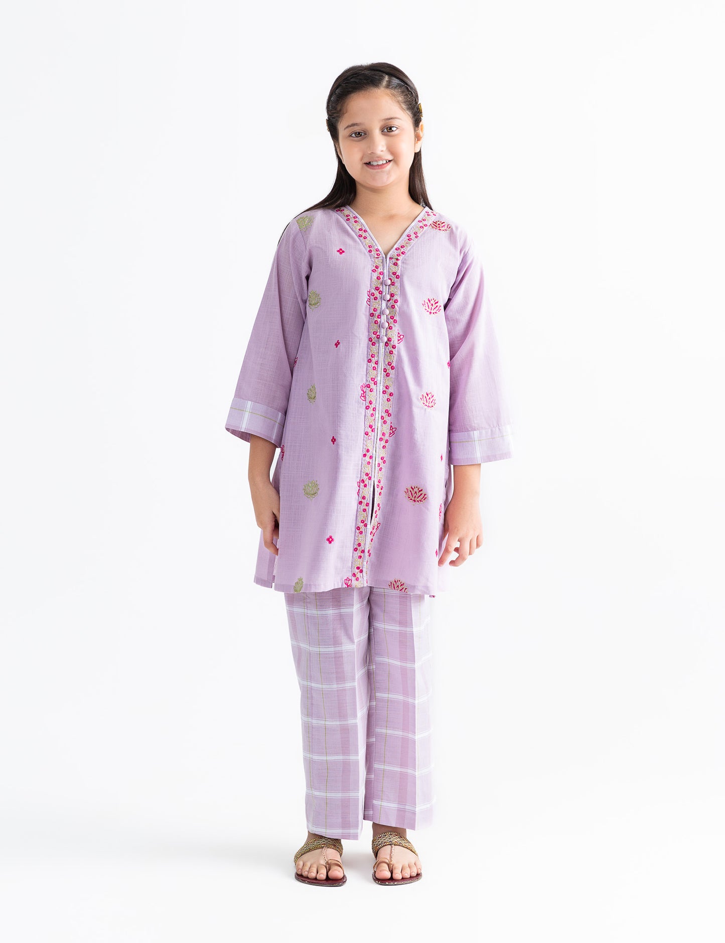 2 PIECE ALLOVER EMBROIDERED SUIT