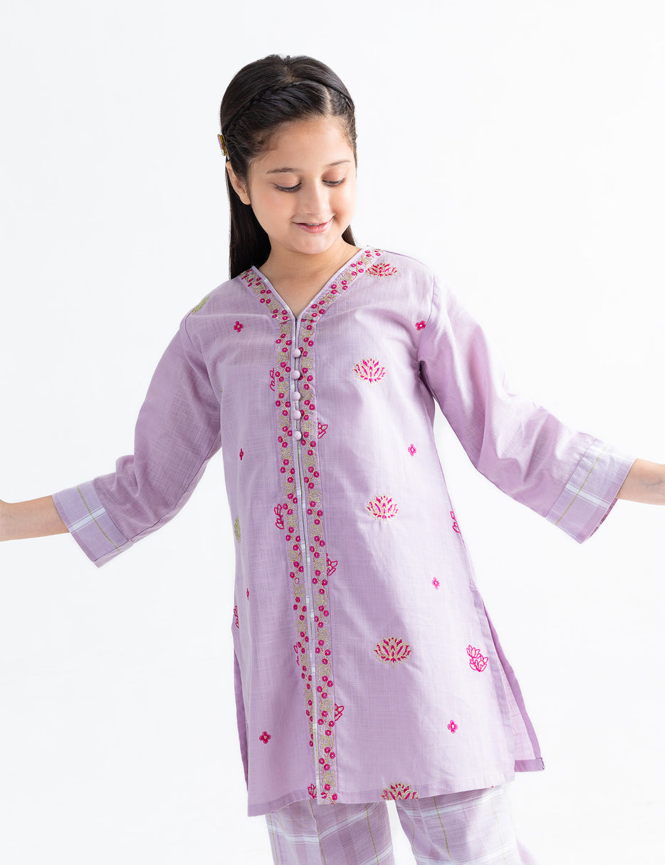 2 PIECE ALLOVER EMBROIDERED SUIT