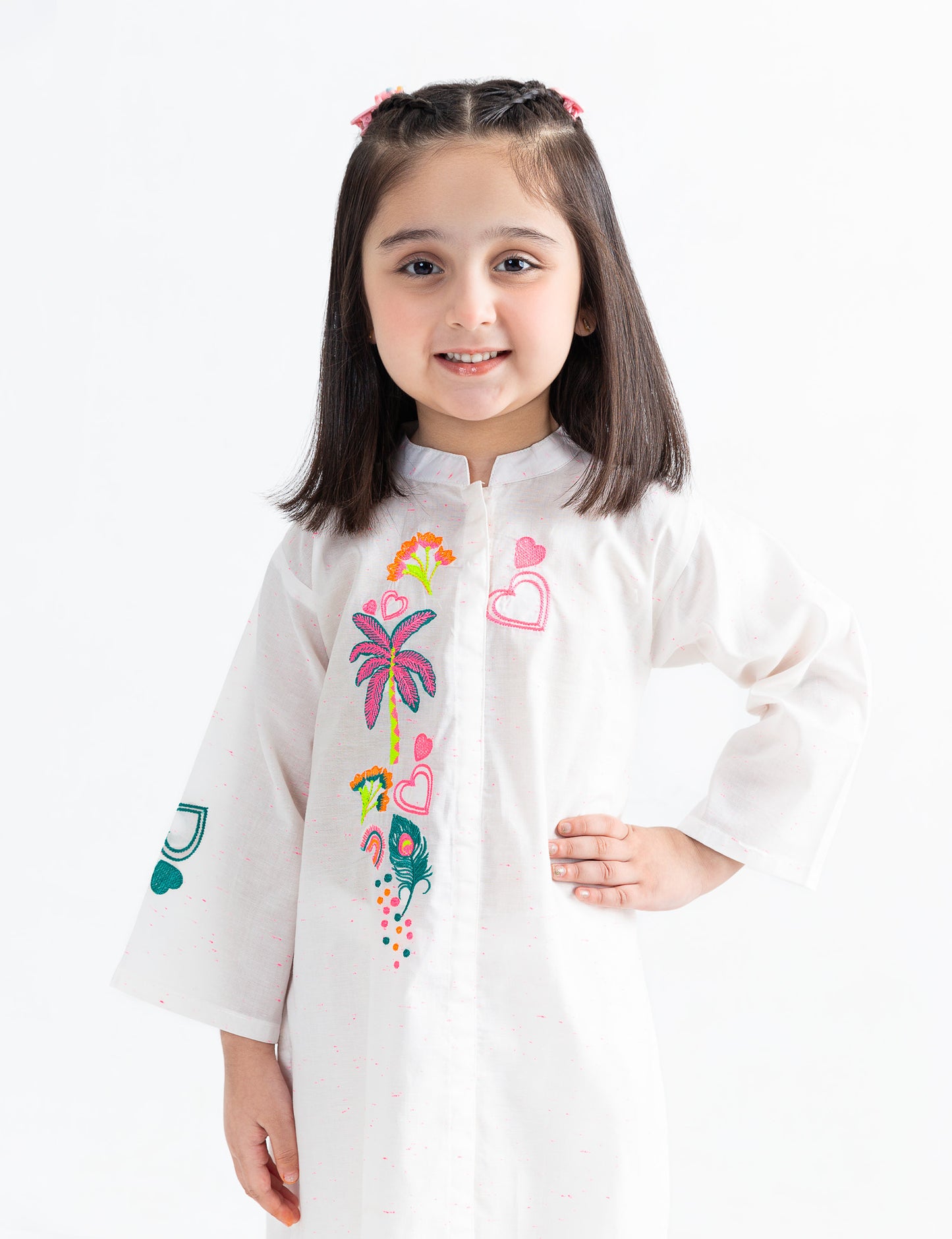 2 PIECE FLUORESCENT EMBROIDERED SUIT