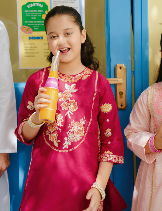 2 PIECE FLORAL EMBROIDERED SUIT