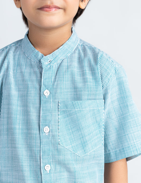 STRIPED BUTTON DOWN SHIRT