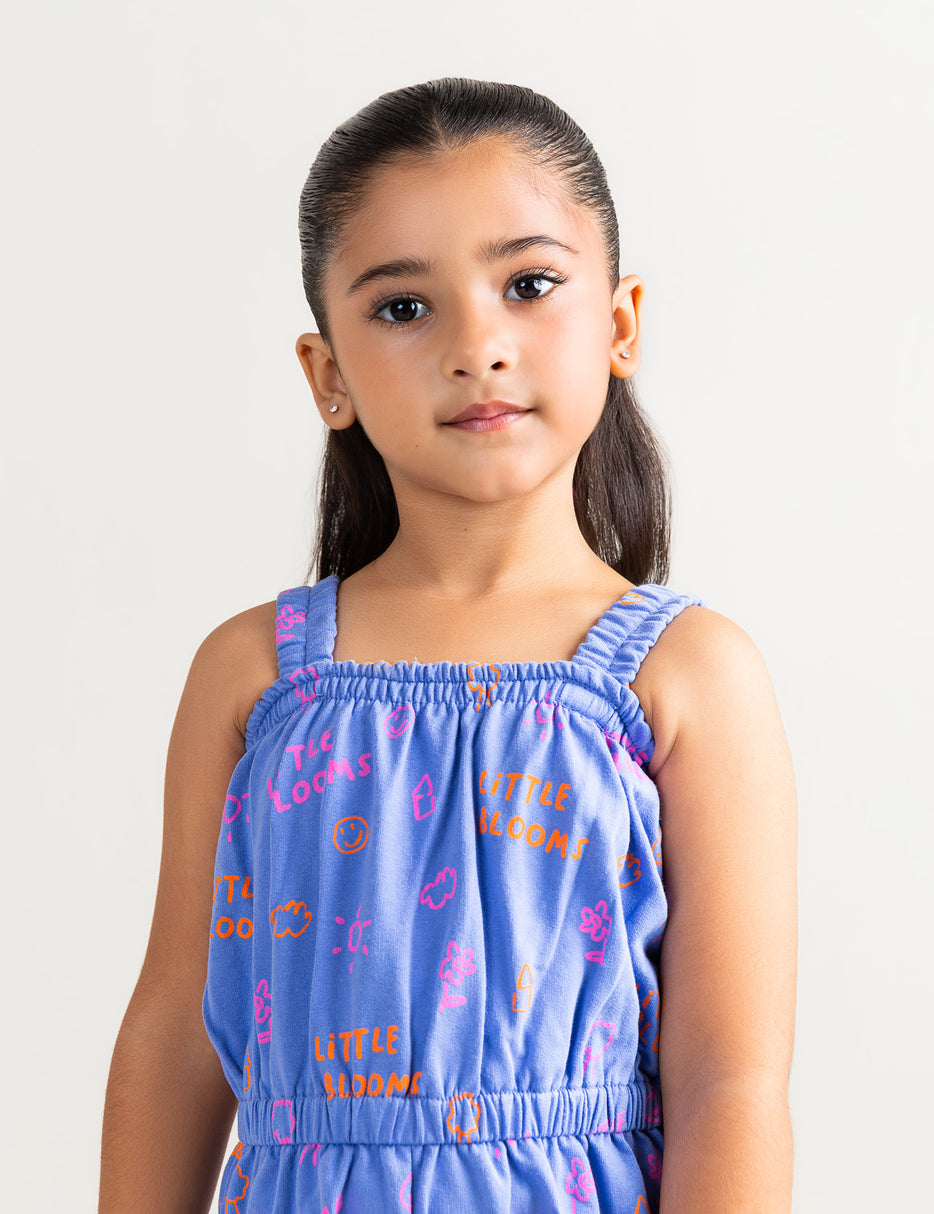 LITTLE BLOOMS PRINTED JUMPSUIT