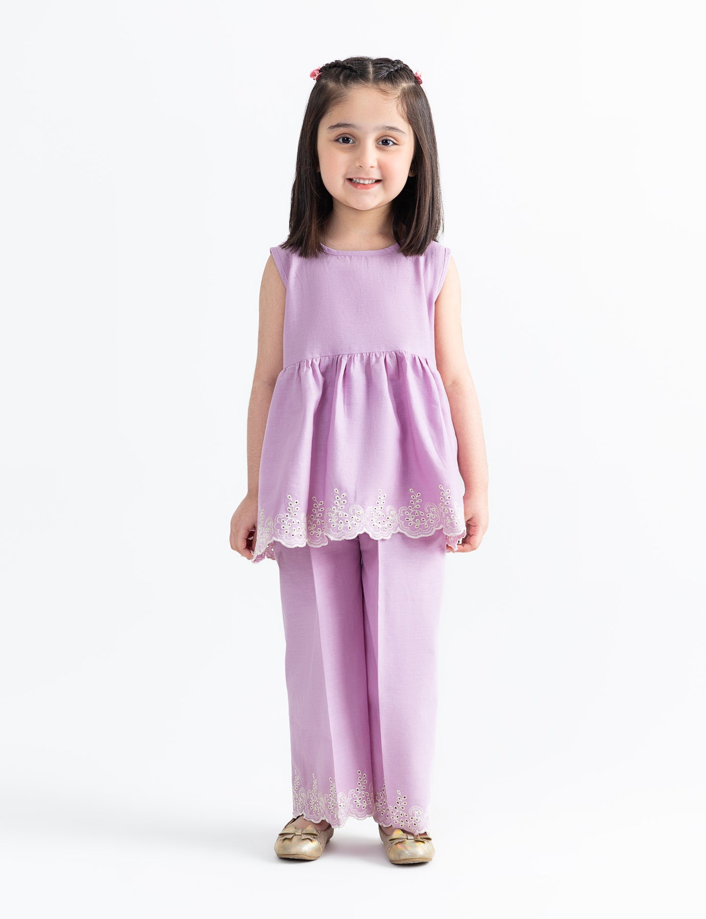 SLEEVELESS EMBROIDERED HEM DRESS