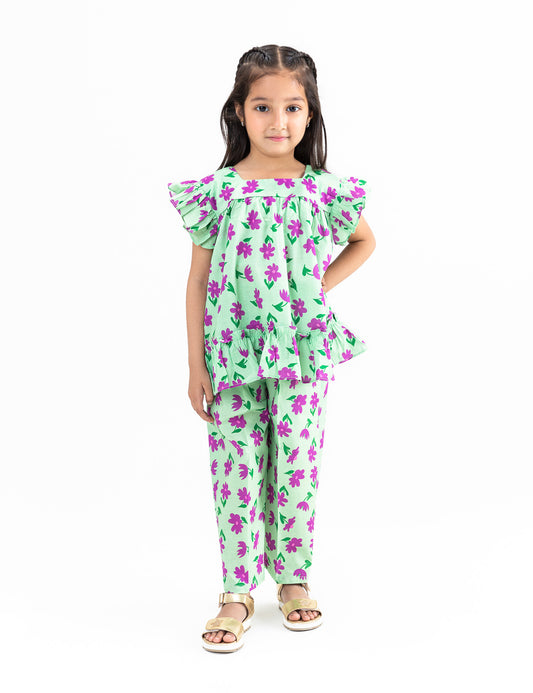 2 PIECE FLORAL PRINTED SUIT