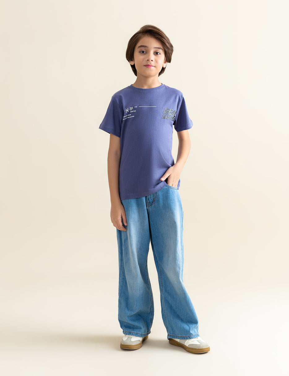 REAL SKATER PRINTED T-SHIRT