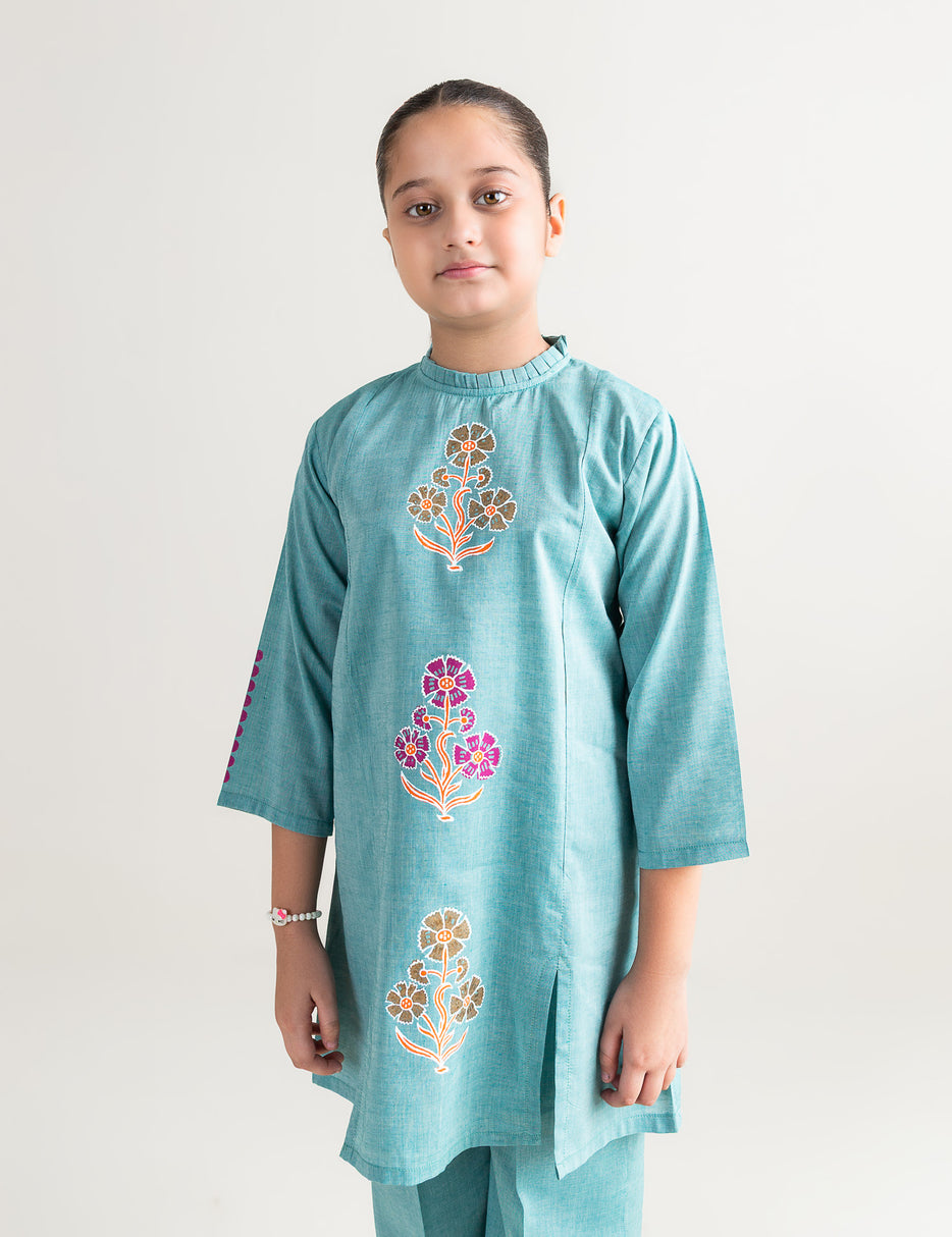 2 PIECE BLOCK PRINTED SUIT