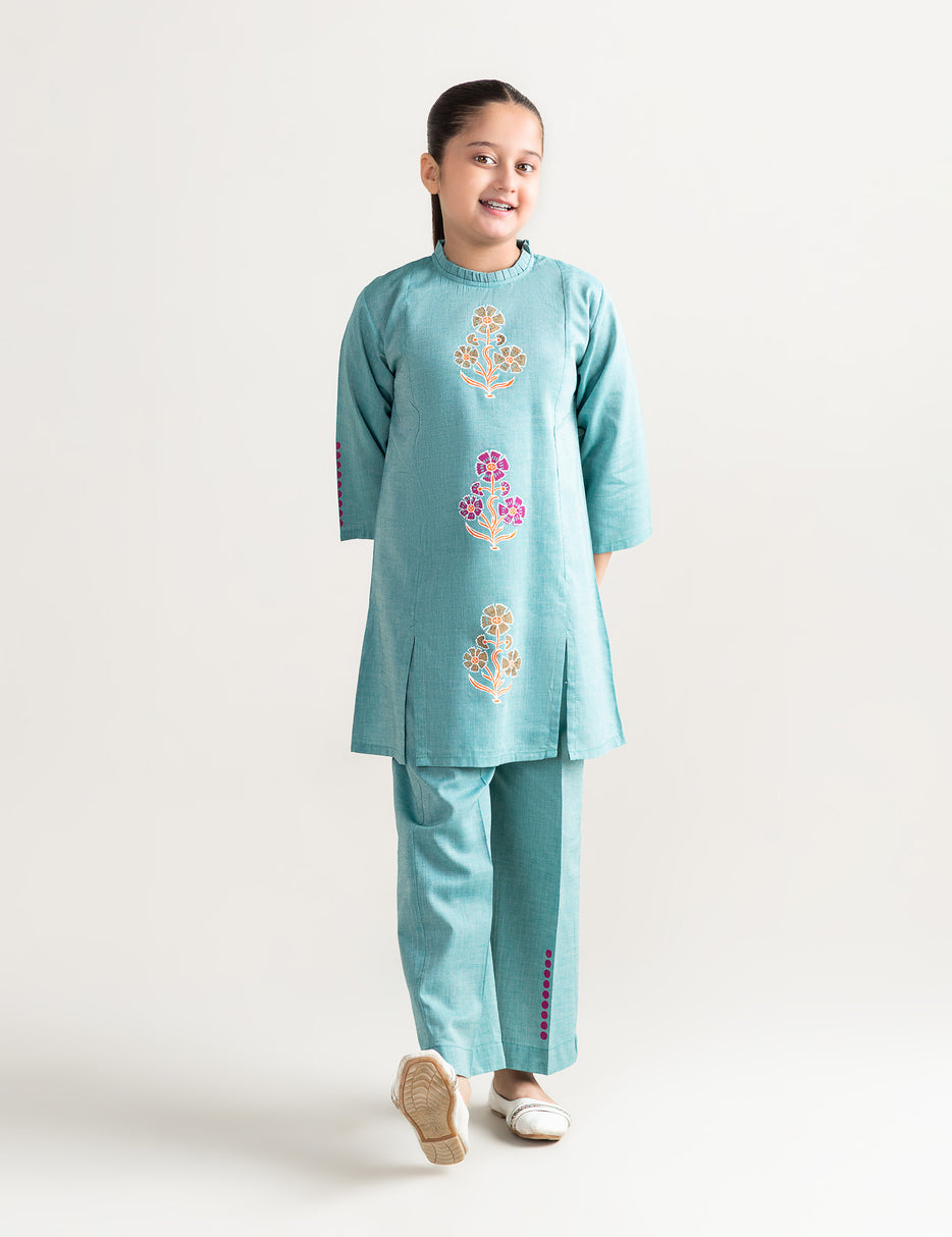 2 PIECE BLOCK PRINTED SUIT